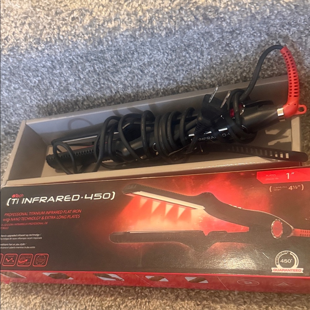 Red Infrared Hair Straightener